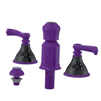 Rubinet Bidet Fitting with Spray, Diverter, and Vacum Breaker (Less Drain) Purple Haze