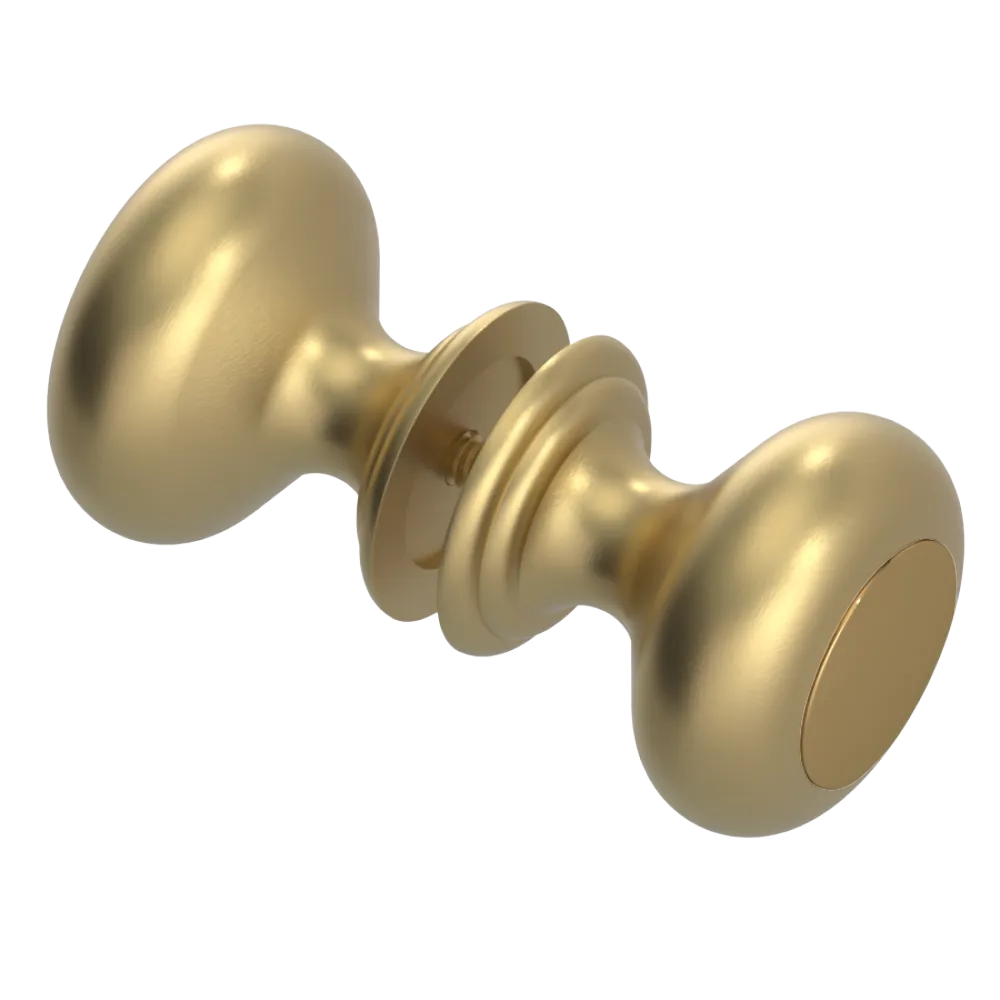 Rubinet Shower Door Knob (set) Satin Brass