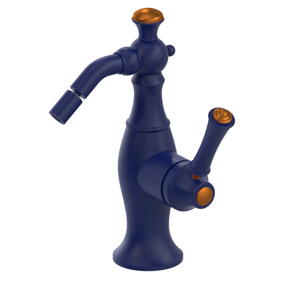 Rubinet Single Control Bidet Fitting (less drain) Midnight Blue