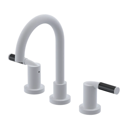 Rubinet Widespread Lav set (less drain) Matt White