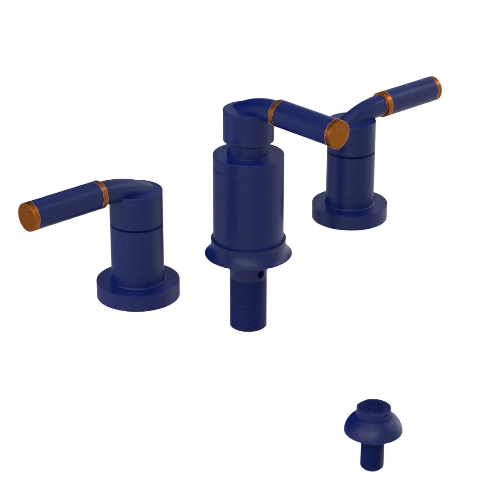 Rubinet Bidet Fitting with Spray, Diverter, and Vacuum Breaker (less drain) Midnight Blue