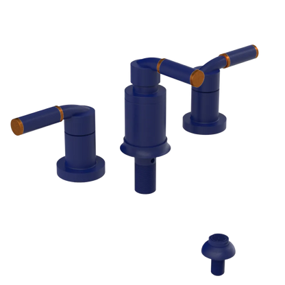 Rubinet Bidet Fitting with Spray, Diverter, and Vacuum Breaker (less drain) Midnight Blue