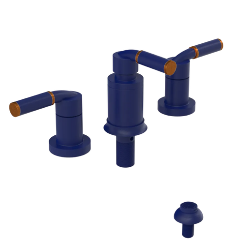Rubinet Bidet Fitting with Spray, Diverter, and Vacuum Breaker (less drain) Midnight Blue