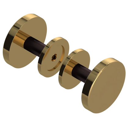 Rubinet Shower Door Knob (set) Gold