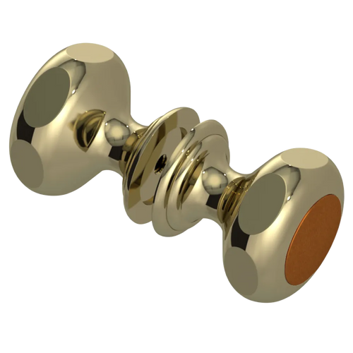 Rubinet Shower Door Knob (set) Natural Brass