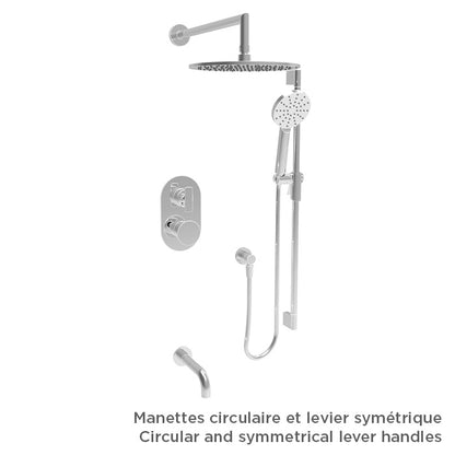 Baril Complete thermostatic pressure balanced shower kit without handle