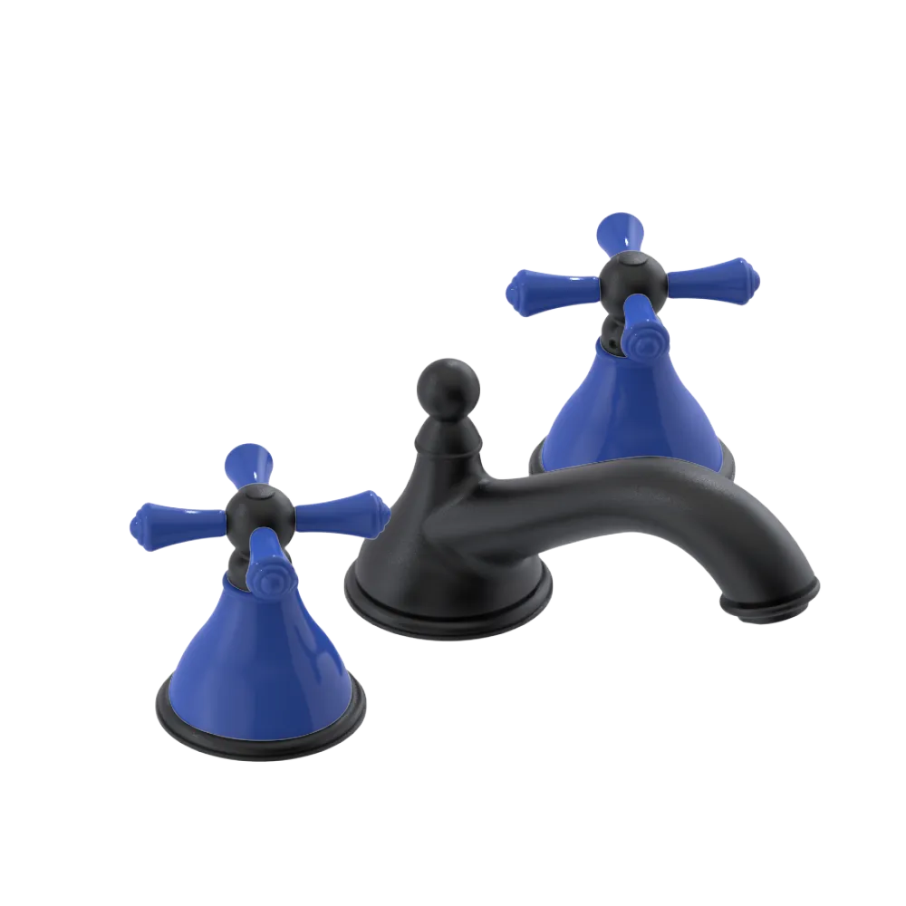 Rubinet Widespread Lav. Set. (less drain) Matt Black