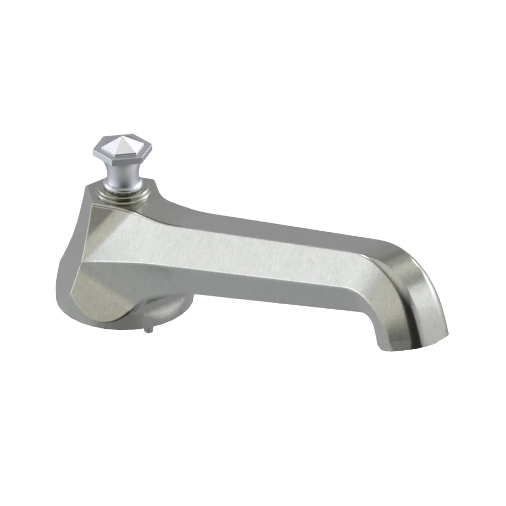 Rubinet Tub Filler Spout Deck Mount Satin Nickel