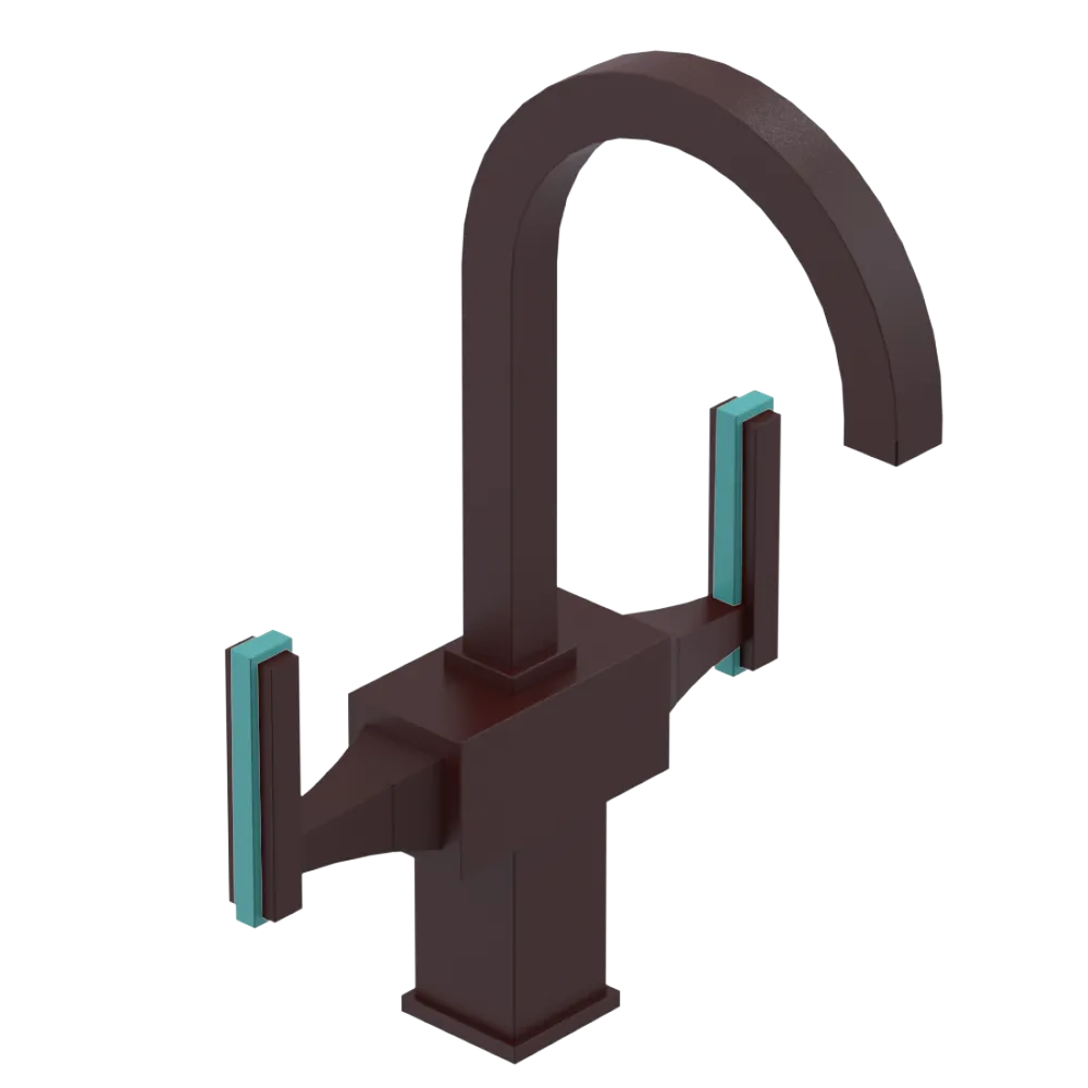 Rubinet Single Hole Dual Handle Lav. Set. (less drain) Bordeaux