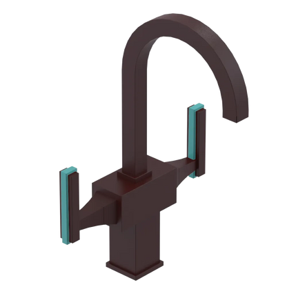 Rubinet Single Hole Dual Handle Lav. Set. (less drain) Bordeaux