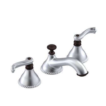 Rubinet Widespread Lav. Set. (less drain) Satin Chrome