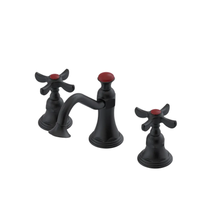 Rubinet Widespread Lav. Set. (less drain) Matt Black