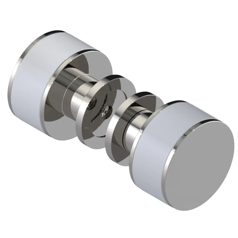 Rubinet Shower Door Knob (set) Polished Nickel