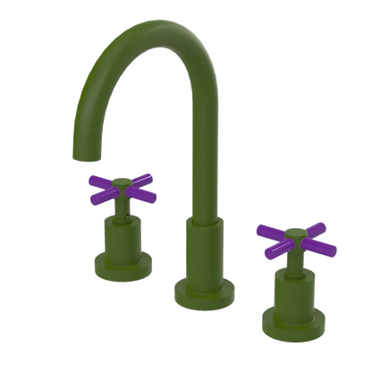 Rubinet Widespread Kitchen Set with LaSalle Spout Green Envy