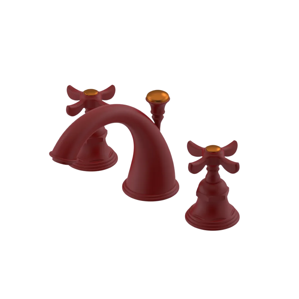 Rubinet Widespread Lav. Set. (less drain) Maroon