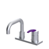 Rubinet 4" Centre Single Control Lav. Set. with Genesis spout (less drain) Satin Chrome
