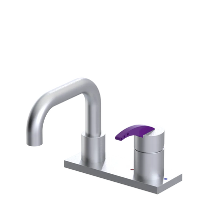 Rubinet 4" Centre Single Control Lav. Set. with Genesis spout (less drain) Satin Chrome