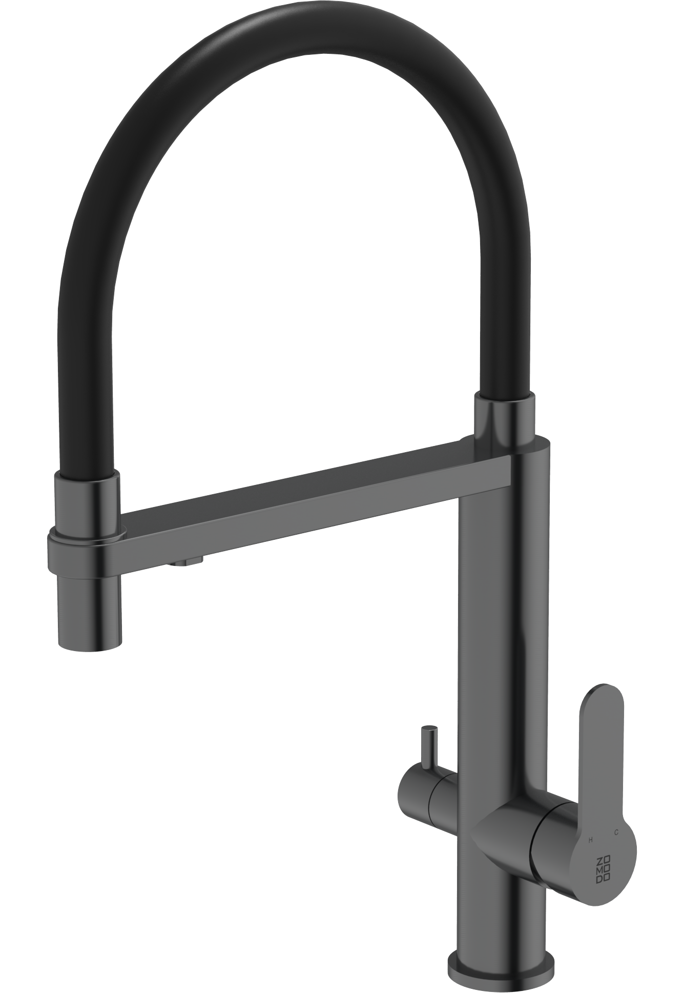 Zomodo Cignus Crystal Combo Tap & Filtered Water Faucet - Black Pearl