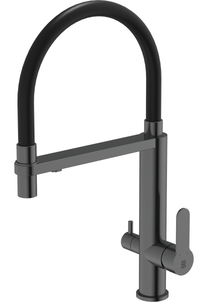 Zomodo Cignus Crystal Combo Tap & Filtered Water Faucet - Black Pearl