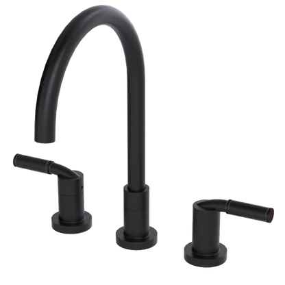 Rubinet Widespread Kitchen Set Matt Black