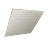 Baril Square 16" anti-limestone shower head