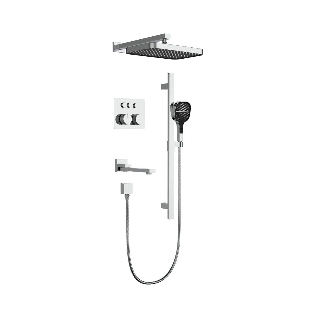 Aquaflo Geo Premium 3-Way Thermostatic Shower Set