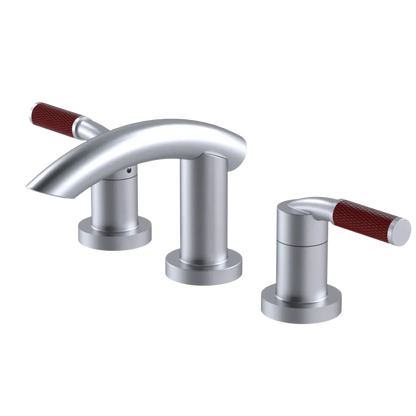 Rubinet Widespread Lav. Set. (less drain) Satin Chrome