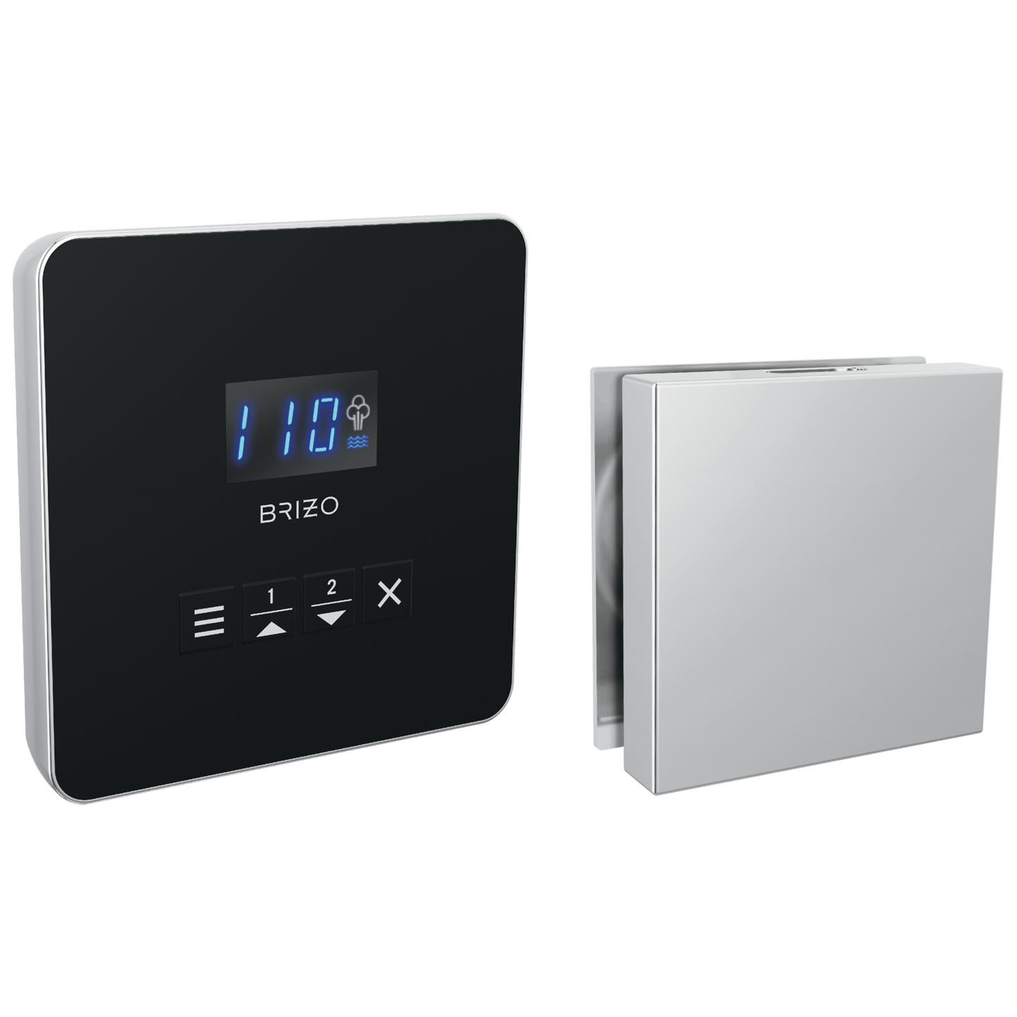 Mystix Steam System Elemental Square Steam Set - Lumicoat® Polished Chrome