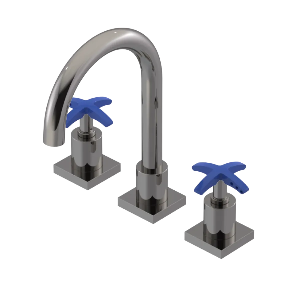 Rubinet Widespread Lav. Set. (less drain) Polished Nickel