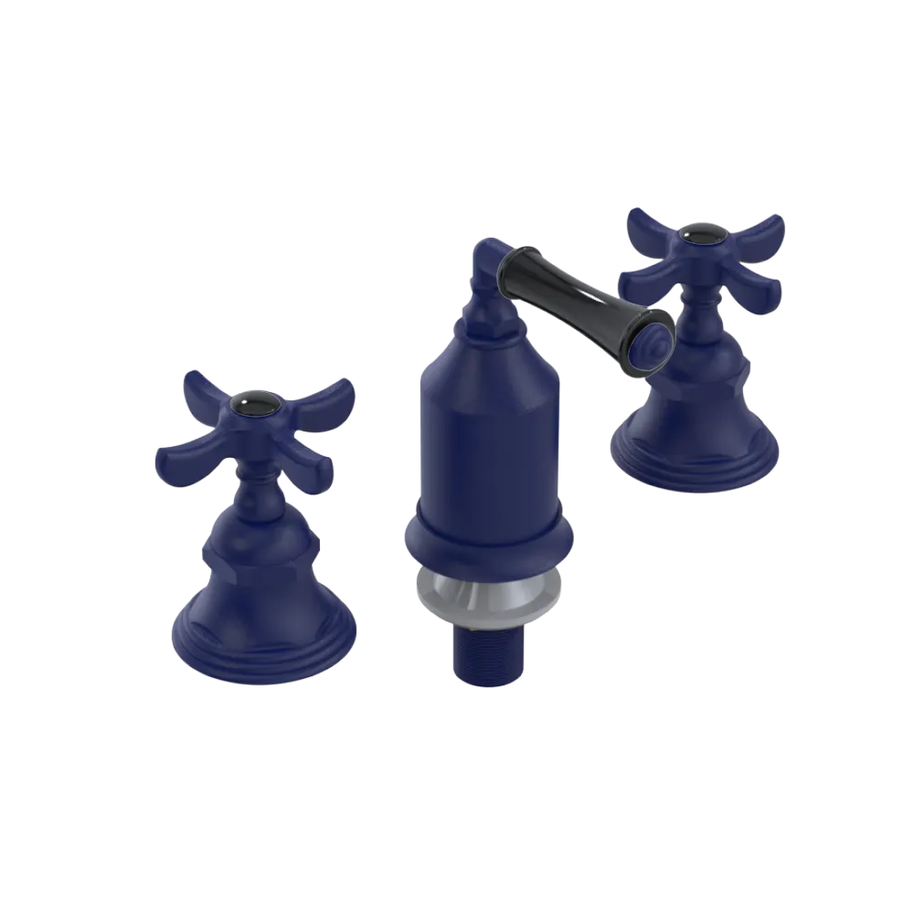 Rubinet Bidet Fitting with Spray, Diverter, and Vacum Breaker (Less Drain) Midnight Blue
