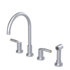 Rubinet Widespread Kitchen Set with Hand Spray Satin Chrome