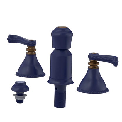 Rubinet Bidet Fitting with Spray, Diverter, and Vacum Breaker (Less Drain) Midnight Blue