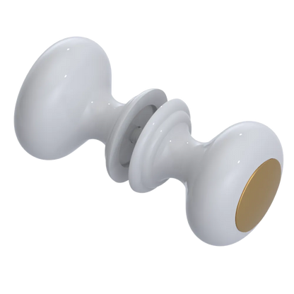 Rubinet Shower Door Knob (set) White