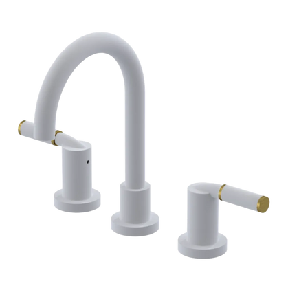 Rubinet Widespread Lav set (less drain) Matt White