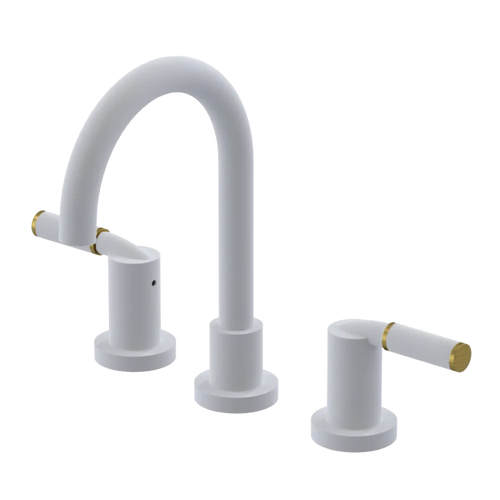 Rubinet Widespread Lav set (less drain) Matt White