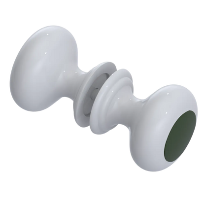 Rubinet Shower Door Knob (set) White