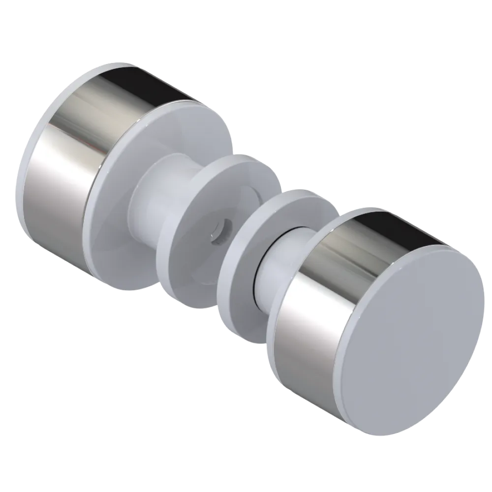 Rubinet Shower Door Knob (set) White