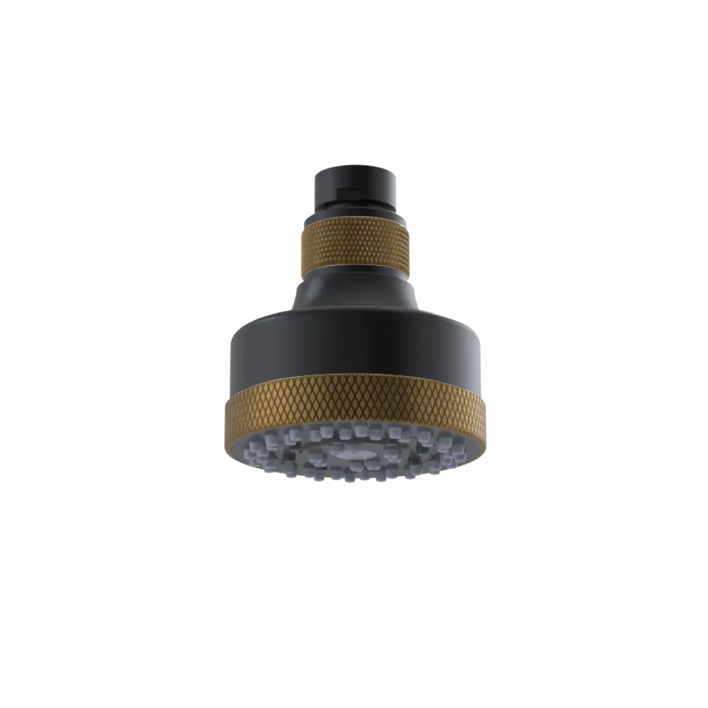 Rubinet 3 FUNCTION SHOWER HEAD Matt Black