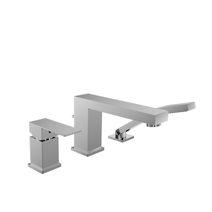 Baril 3-piece tub filler with hand shower