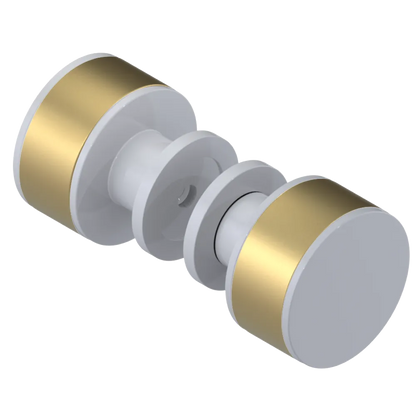 Rubinet Shower Door Knob (set) White