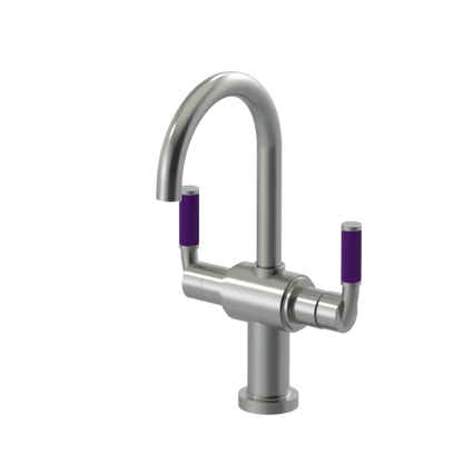 Rubinet Single Hole Dual Handle Lav. Set. (less drain) Satin Nickel