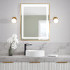 KALIA EFFECTLED-illuminated bathroom mirror - 30" x 38" - Brushed gold
