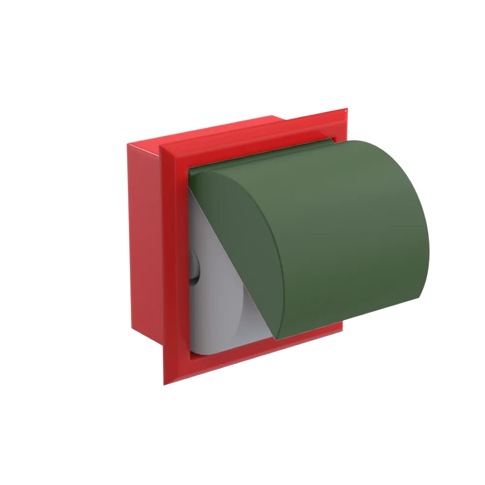 Rubinet RECESSED TOILET PAPER HOLDER Red