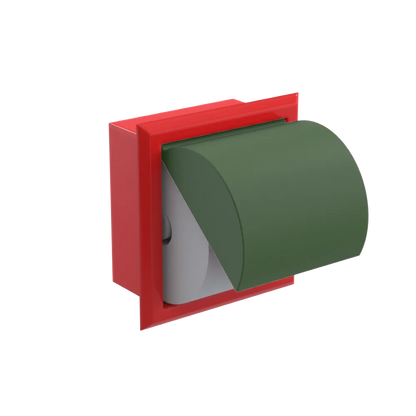 Rubinet RECESSED TOILET PAPER HOLDER Red