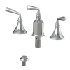 Rubinet Bidet Fitting with Spray, Diverter, and Vacum Breaker (Less Drain) Satin Nickel