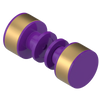 Rubinet Shower Door Knob (set) Purple Haze