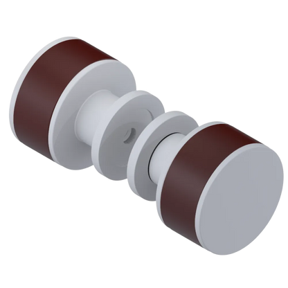 Rubinet Shower Door Knob (set) Matt White