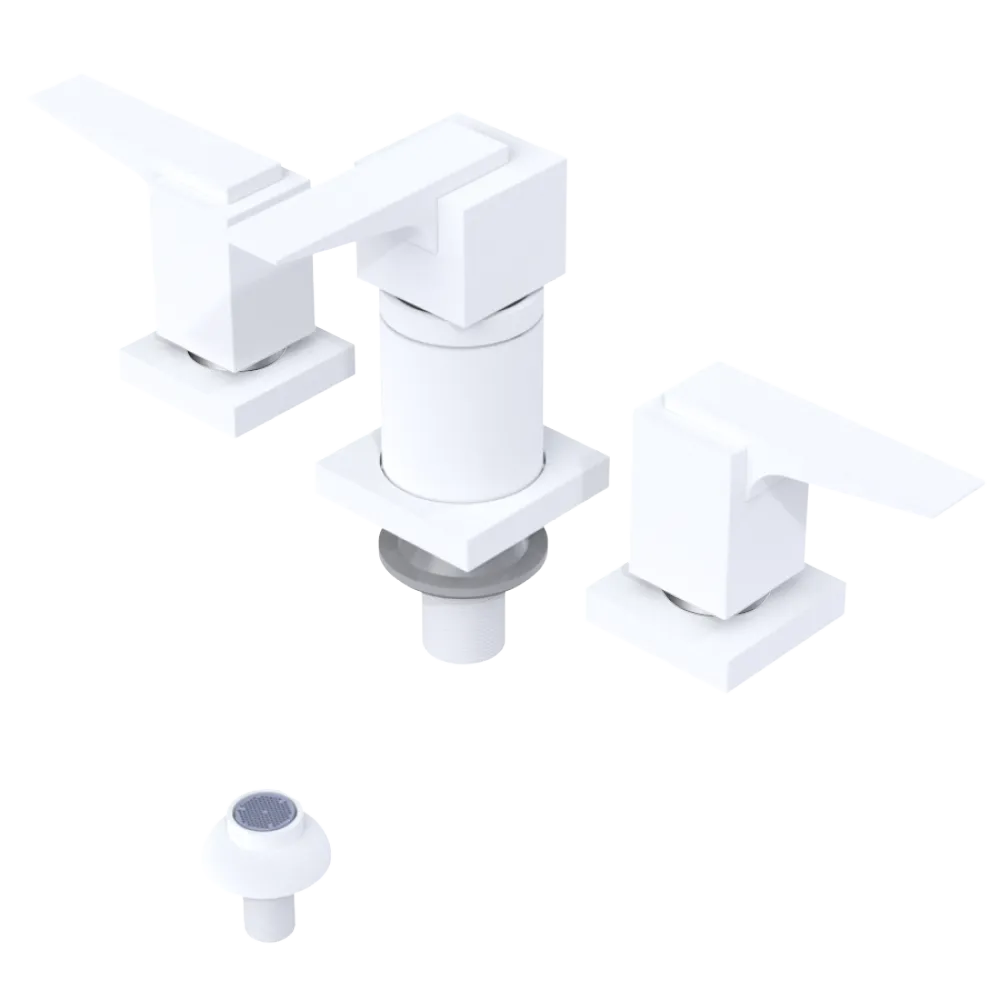 Rubinet Bidet Fitting with Spray, Diverter, and Vacuum Breaker (less drain) Matt White