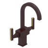 Rubinet Single Hole Dual Handle Lav. Set. (less drain) Bordeaux