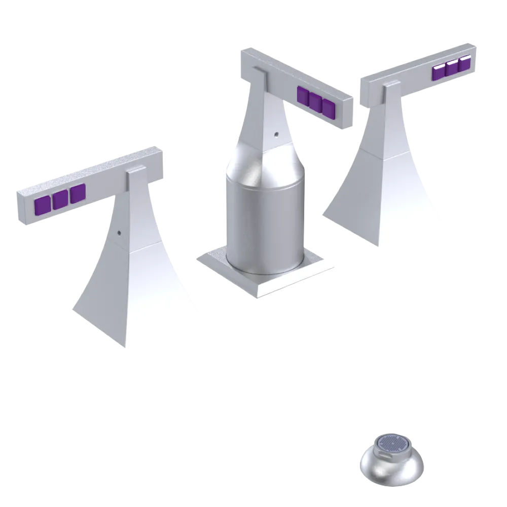 Rubinet Bidet Fitting with Spray, Diverter, and Vacum Breaker (Less Drain) Satin Chrome